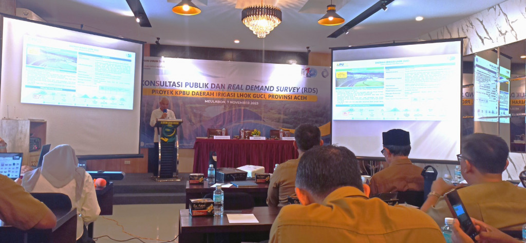 Konsultasi Publik dan Real Demand Survey (RDS) Proyek KPBU Daerah Irigasi Lhok Guci